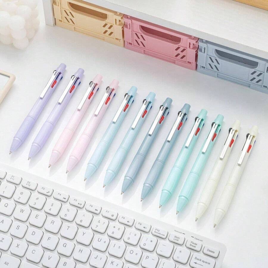 Multicolor Ball Point Pens 4 - In - 1 Colored Pens 1.0mm Assorted Inks 4 - Color Ballpoint Pen 8 Pack - 12 - 查看 1