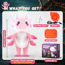 Skirfy Literally Great-Inflatable Axolotl Riding Costume With LED ...