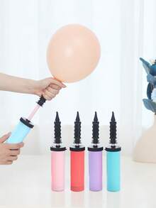 1pc Random Color Balloon Pump, Plastic Manual Balloon Inflator, Balloon Accessory, For Party,Christmas