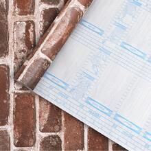 1 Roll Red Brick Peel And Stick Wallpaper, Removable And Reusable, Suitable For Renters, Can Be Used In Bathroom, Farmhouse Kitchen, Outdoor Decor, Bedroom, Living Room And More - Brown - View 4