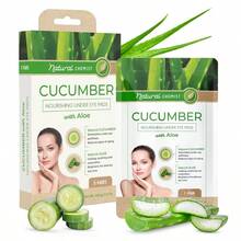 Cucumber Aloe Under Eye Patches - Cooling, Reduces Puffiness, Anti - Aging, Hydrating, Dermatologist Tested, Cruelty Korean Skin Care All Skin Types - 5 Pairs - Initial - View 1
