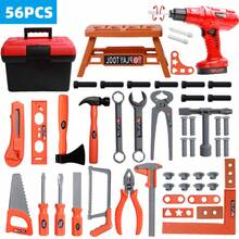 Kids Pretend Play Tool Box Toy, Simulation Educational Toy Tools For Role Play, Including Screws, Screwdrivers, Suitable For Children, Parent-Child Game Toy, Great For Birthday, Halloween/Christmas Gifts