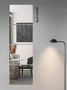 Juego de 4/8 piezas de azulejos de espejo acrílico 3D - a prueba de roturas, autoadhesivos para decoración de sala de estar, dormitorio, oficina, cocina - superficie pulida, fácil instalación, sin necesidad de electricidad