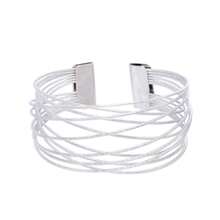 1 Peça Bracelete Bangle Minimalista Geométrico Oco e Vazado, Acessório de Luxo