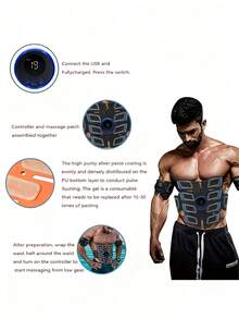 USB aufladbares Bauchmuskeltrainer, tragbarer Bauchmuskel-Massagegerät, elektronischer Trainings-Gürtel, Fitness-Ausstattung