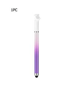 Ombre Color Stylus Pen With Stand, Dual-Tip Capacitive Stylus For Smartphone, Tablet, Video Editing, Drawing, Office Writing