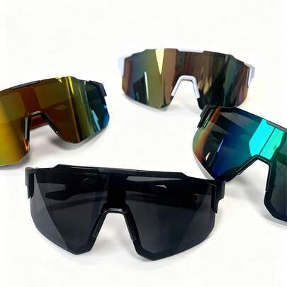 1/2/4 chiếc Kính mắt đi xe đạp một mảnh nửa gọng dành cho cả nam và nữ, Kính thể thao chống gió cho xe đạp ngoài trời