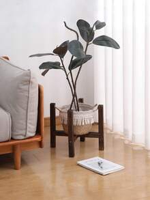 1pc Natural Charcoal Cross-Shaped Plant Stand - Insect & Pest Resistant, Space-Saving, Suitable For Balcony/Indoor/Outdoor | Essential For Home Greenery