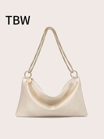 Ladies' Crossbody Silk Satin Evening Bag With Rhinestones, Fashionable, Lightweight, Compact, Suitable For Parties And Outings.