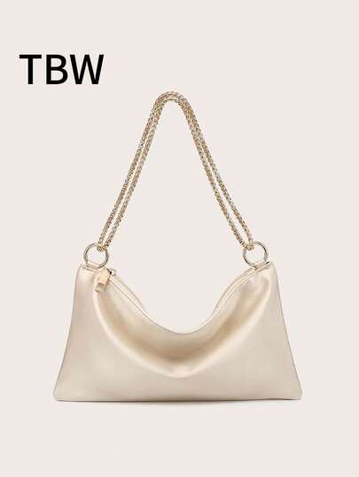 Ladies' Crossbody Silk Satin Evening Bag With Rhinestones, Fashionable, Lightweight, Compact, Suitable For Parties And Outings.