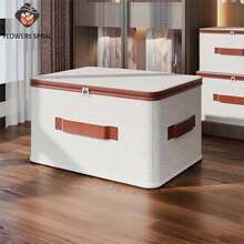 1PC Bedroom Clothes Storage Box, Household Covered Storage Box, Clothes And Blankets Sorting Box, Miscellaneous Storage Artifact - 42L - View 1