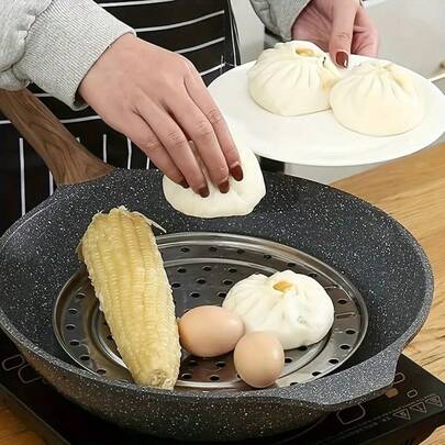 1pc/3pcs, Stainless Steel Steamer And Cooling Rack With Removable Legs, Round Pot Steamer Tray, Multi-Layer Stackable Design, Non-Stick Surface For Baking, Cooking, Dumplings, Vegetables, And Fish, Space-Saving Kitchen Tool Suitable For Induction Cooktops And Gas Stoves, For Dishwasher, Durable And Easy To Clean, Baking Accessory, Cooking Tray, Sturdy Construction, Versatile Cookware, Ideal For Home Cooks And Professional Chefs.