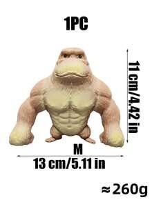 1/3个弹力橡胶大猩猩玩具，圣诞礼物，乳胶填充恶作剧娃娃，创意搞笑恶搞玩具，柔软可爱，可自由拉伸，用于缓解压力和焦虑，办公室和旅行减压玩具，玩具，抗压，派对游戏 - 彩色 - 查看 13