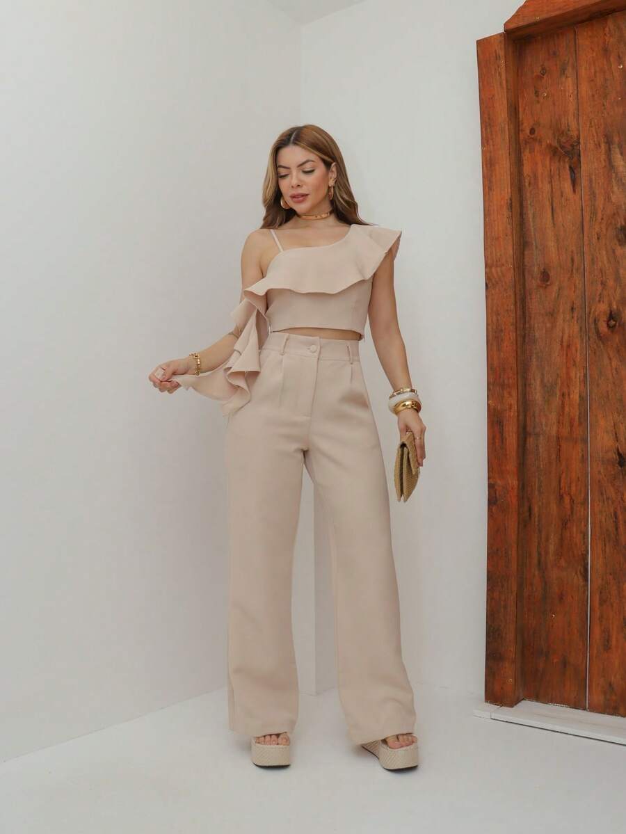 Elegant Women's Everyday Set / Casual And Elegant Look DD101 - 米色 - 查看 1