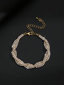 Elegant Geometric Pattern Copper Bridal Jewelry Bracelet, Wedding Season