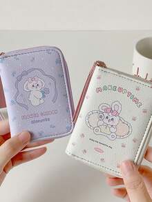 1 buc portofel drăguț pentru copii, portofel pentru monede, portofel pentru copii, suport pentru carduri, geantă multifuncțională din PU de mare capacitate cu fermoar pentru depozitarea monedelor, rest, carduri, accesorii de păr pentru fete, articole esențiale de depozitare pentru călătorii și cumpărături, cadou de ziua de naștere, un cadou perfect pentru prieteni buni, cadou pentru mamă, cadou pentru profesor