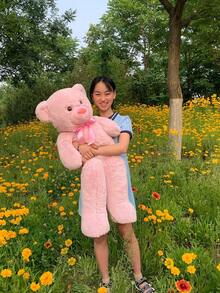 Lee's Brothers Extra Large Plush Teddy Bear Doll, Holiday Gift For Teens - Pink - View 2