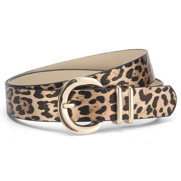 1 pièce Ceinture en jean à boucle semi-circulaire à la mode, polyvalente