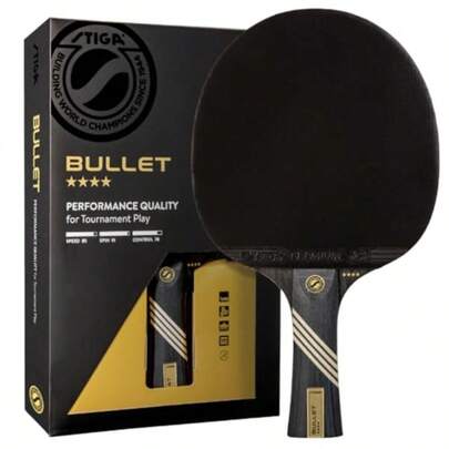 YBullet Ping Pong Paddle 5ply Extra Light Blade 2mm Premium Sponge Flared Handle For Masterful Grip Performance Table Tennis Racket For Competitive Playy