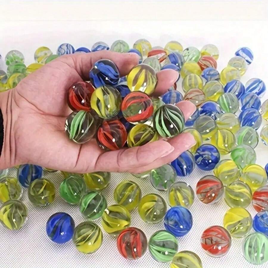 50/100 Peças Bolinhas de Gude de Vidro Coloridas 16mm/0,62 polegada, Adequadas para Jogos de Bolinhas, Decorações de Festa DIY, Decoração Doméstica, Decoração de Aquário, Ação de Graças, Presentes de Ano Novo