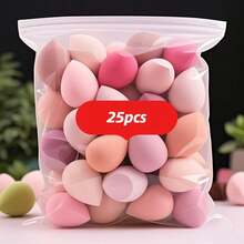 50pcs High Quality Latex Free Makeup Sponges Multi Color Foundation Blenders Smooth Application For All Skin. Random Color And Shape Multicolor Makeup Sponge, Mixed BB Cream, Foundation Liquid, , Also Mixed Concealer, Blush, Eyeshadow, Water-Resistant Dry Wet Use Powder Makeup Sponge