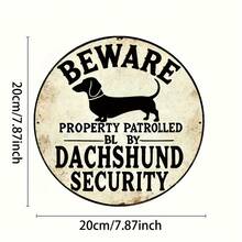 1pc Vintage Beagle Dog Safety Sign, Durable Wall Decor Suitable For Outdoor Cafes, Bars And Home, Humorous Warning Plaque, Distressed Design, 2D Flat - Multicolor - View 4