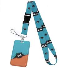 CX Lovely Kitten Manga Card Holder Badge Holder ID Card Lanyards Cell Phone Rope Key Lanyard Neck Straps Keychain Cats01 Christmas Gift