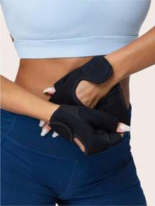 1 Pair Unisex Half Finger Fitness Gloves, Anti-Slip Breathable Cycling/Lifting/Exercise Gloves, Swimming Games Gym Accessories, Lightweight Breathable Fitness Half-Finger Gloves