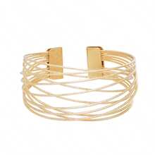 1 Peça Bracelete Bangle Minimalista Geométrico Oco e Vazado, Acessório de Luxo