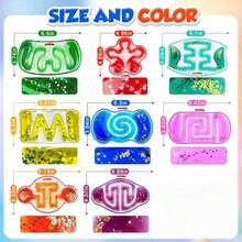 1/2/3/4/6/12 Pcs Kids Squeeze Stress Relief Toys, Soft Sensory Tubes With Maze Beads, Colorful Slime, Glitter, Anxiety Relief, Suitable For Easter Basket Filler, Classroom Rewards, Kids Prizes, School Supplies - Multicolor - View 3