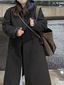 复古仿麂皮托特包，美式小众设计，通勤，户外，日常购物，大容量腋下托特包，女士秋冬