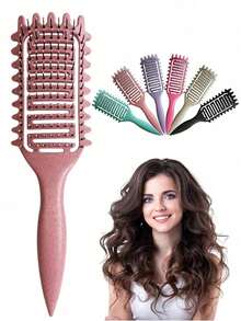 Bright Red Curl Defining Hair Brush, Flash Boar Bristle Styling Brush For Curly Hair, Shaping & Defining Curls For Women,Back To School,Travel Holiday Essentials,Hair Accessories For Women - Multicolor - View 27