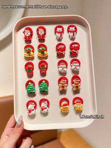 10/30pcs Cute Christmas Element Hair Ties, Suitable As Gifts - Multicolor - View 4