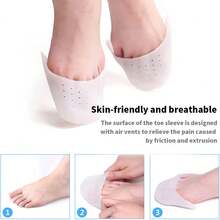 1 Pair TPR Toe Protector, Forefoot Pad, Dance Anti-Friction Sleeve, Anti-Pain/Breathable Non-Slip, Suitable For Ballet, High Heels, Essential For Dance Practice - Multicolor - View 9