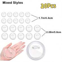 5/10/15/30pcs-DIY Badges Kit Button,Pins Clear Acrylic Design,Transparent Button Pins,Clamshell Button Pin Badges, Campus Name Display Frame, Photo Buttons For Crafts Supplies, Festivals Decorate Craft Supplies,Mini Clothing Crafts Transparent Pin, DIY Photo Button Make Your Own Button, Button Making Supplies - Multicolor - View 18