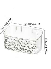 1 件透明浴室架，壁挂式收纳架，用于放置洗漱用品和化妆品，无需钻孔 - 彩色 - 查看 6