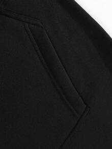 sweat-shirt à capuche et confortable, polyvalent et décontracté, tissu doux, confortable et durable. - Noir - Voir 10