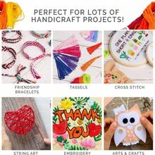 Avenfair Embroidery Threads 100 Skeins Per Pack, Multi Color Embroidery Floss, Cross Stitch Thread, Friendship Bracelet Thread, With Free Needles, Floss Bobbins (100 Colors) - MàuA - Xem 4