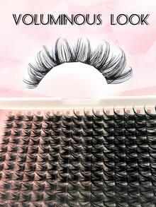 D Curl 176 PCS Lash Clusters Wispy Cluster Eyelash Extensions Puffy Individual Lashes 9-16mm Waterproof Natural Lash Extension DIY Cluster Lashes With Soft Thin Band - D - Xem 5