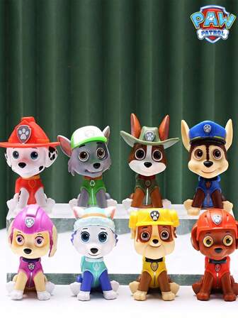 Paw Patrol 1/8 件可爱汪汪队立大功人物模型，温馨角落装饰，汽车配件，适合作为各种节日的礼物