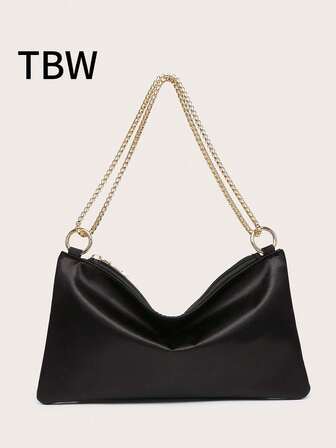 女士斜挎丝绸缎面晚装包，镶有水钻，时尚、轻便、小巧，适合聚会和郊游。