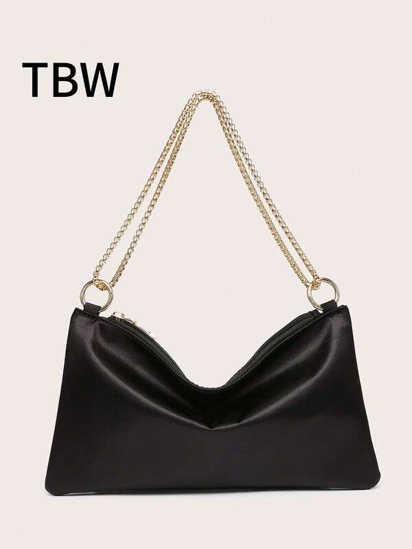 Damska wieczorowa torebka typu crossbody z jedwabnego satyny ze strasami, modna, lekka, kompaktowa, odpowiednia na imprezy i wyjścia.