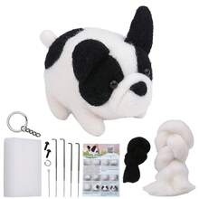KRABALL, paquete de Material de fieltro de lana hecho a mano para perro y gato sin terminar para hacer muñecas, juguete, regalo para niños, Kit de herramientas de fieltro con aguja - tipo 3 - Ver 16