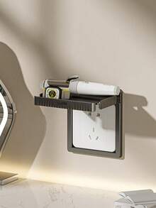 1/5 件壁挂式插座架、开关支架、线盒整理架、无需钻孔、小型扬声器路由器支架存储/插座保护支架 - 彩色 - 查看 6