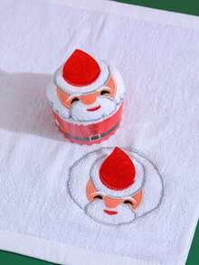 Microfiber Fingertip Towels - Modern Fade Resistant, Christmas-Themed Cartoon Santa, Tree, Snowflake Designs - Woven Microfiber, Round, Super Absorbent Drying Cloth For Kitchen And Bathroom, Holiday Gift Set