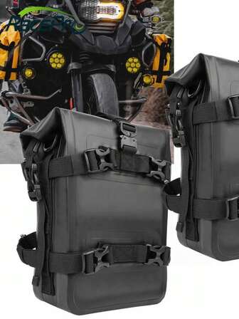 1PC Motorcycle Crash Bar Bag, Brand New Waterproof Motorcycle Side Bag, Multifunctional Motorcycle Travel Fuel Tank Bag, Saddle Bag, Rear Tail Bag