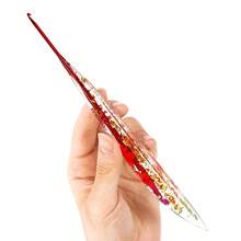 1支/3支/9支装新款树脂花卉图案加长金属单头钩针，实心铝制编织针，适用于DIY编织，2毫米-6毫米 - 彩色 - 查看 21