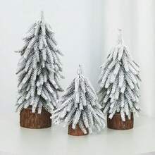 Christmas Decorations Mini Artificial PE Christmas Tree, Holiday Party Decor Small Christmas Tree, Window Display Atmosphere Ornament, Tabletop Decor, Christmas Decoration, Christmas Window Cabinet Decor, Holiday Display, Artificial Snowy Small Tree Tabletop Ornament Home Decor Room Decor Winter