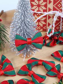 20/40 lazos rojos de Navidad, decoraciones DIY de corona de Navidad, adornos de árbol de Navidad, regalos, escena, vacaciones, habitación, hogar, oficina, decoraciones para fiestas temáticas, manualidades y suministros de costura