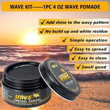 GOIPLE 9pcs 360 Wave Grooming Kit – Wave Shampoo (Hair Strengthening & Moisture Locking), 360 Wave Control Pomade (Long-Lasting Hold), Silky Durags, Anti-Slip Wave Brushes & Comb, For Wave Enhancing & 360 Wave Defining, Daily Grooming For Men With Curly To Extremely Curly Hair - 黑色10件 - 查看 5